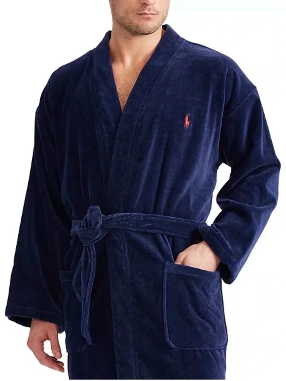 Polo Ralph Lauren Men's Sleepwear Soft Cotton Kimono Velour Robe